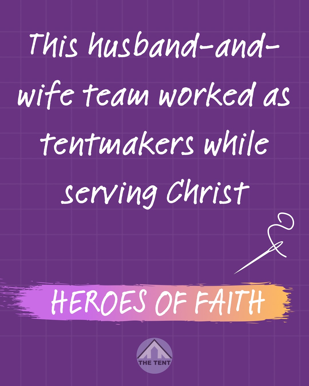 Priscilla and Aquila show us what ministry looks like when faith and everyday life meet.
They were tentmakers by trade, but their greatest legacy was building up the church-mentoring Apollos, strengthening believers, and living out the gospel as a team.
Their story reminds us that God doesn’t just use pastors or preachers-He uses husbands and wives, workers and friends, people who open their homes and their hearts for the sake of Christ.
Acts 18:26