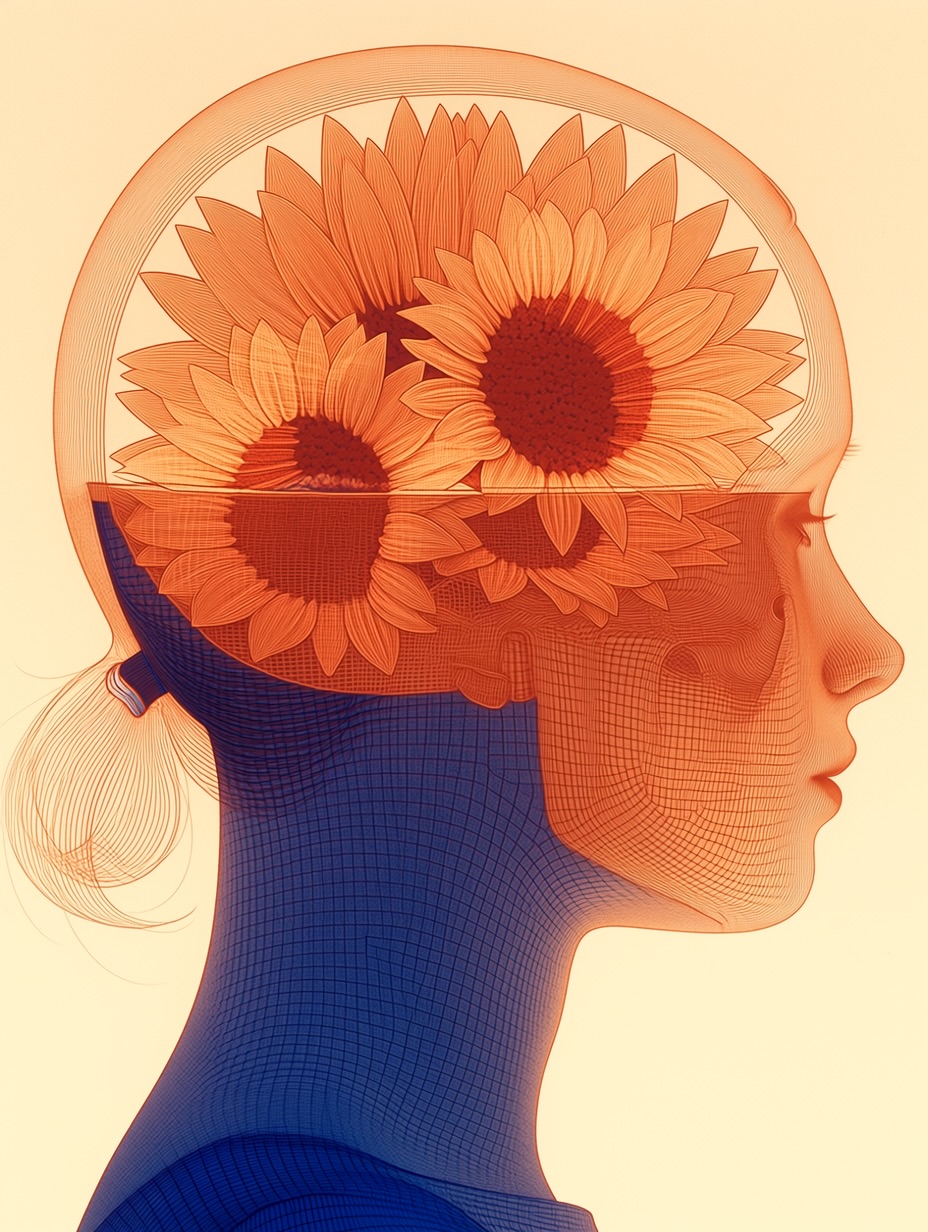 Built with AI 17 Solar Bloom - A clean surreal style blending minimalist geometry.