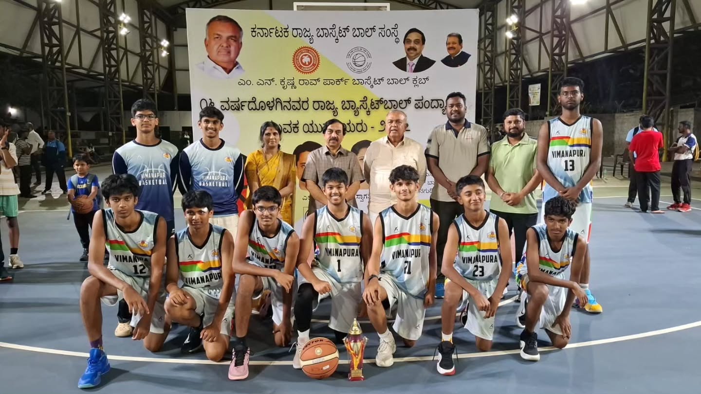 Fourth Place – Vimanapura SC
A strong championship campaign saw Vimanapura SC finish among the Top 4 teams at the State Youth (U-16) Basketball Championship 2026.
Congratulations to the team on an impressive tournament. 👏
#KSBBA #StateYouthChampionship #U16Basketball #VimanapuraSC #Top4